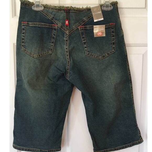 NWT Ecko Red Size 9 Bermuda Denim Capris 4 Pocket Indigo Classic Wash, - Picture 4 of 6